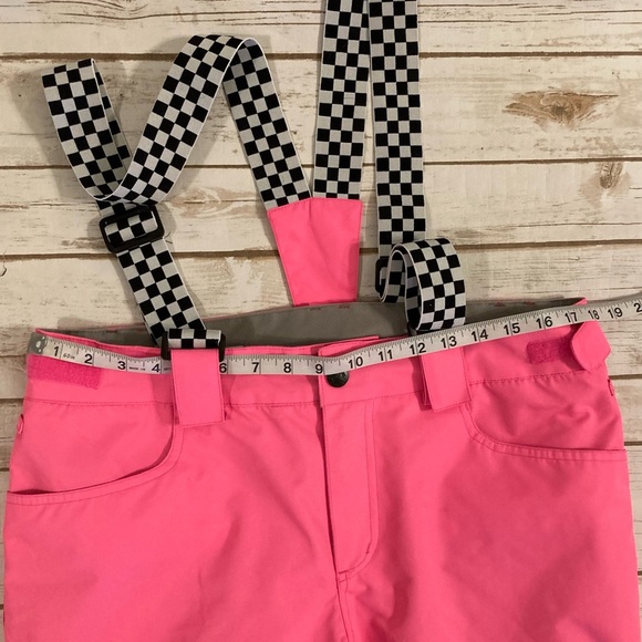 Women's SMN Highland Bib Ski Pants Neon Pink - Picture 4 of 16